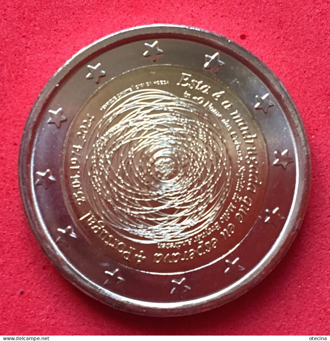 PORTUGAL 2 Euro 2024 "50 Anos 25 De Abril 1974 / 50 Years 25th April 1974 / 50 Ans Du 25 Avril 1974" UNC - Portogallo