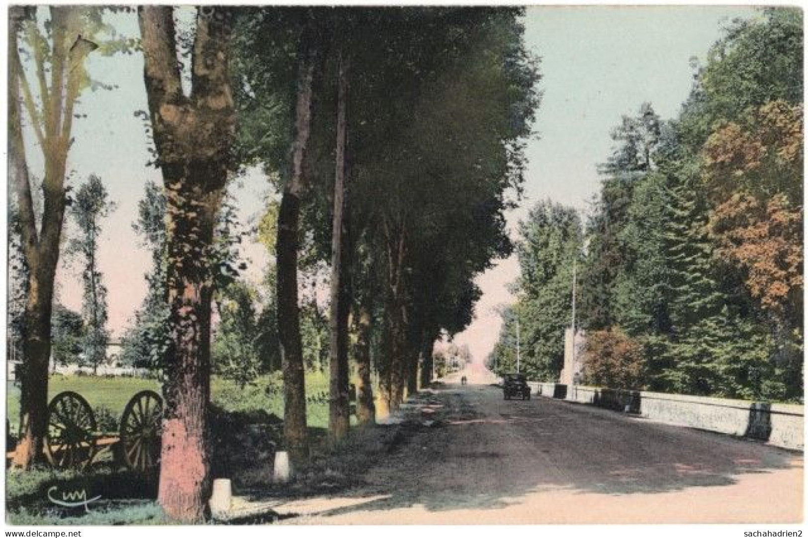 79. BRIOUX-SUR-BOUTONNE. L'Allée Des Tilleuls Et La Route Nationale - Brioux Sur Boutonne