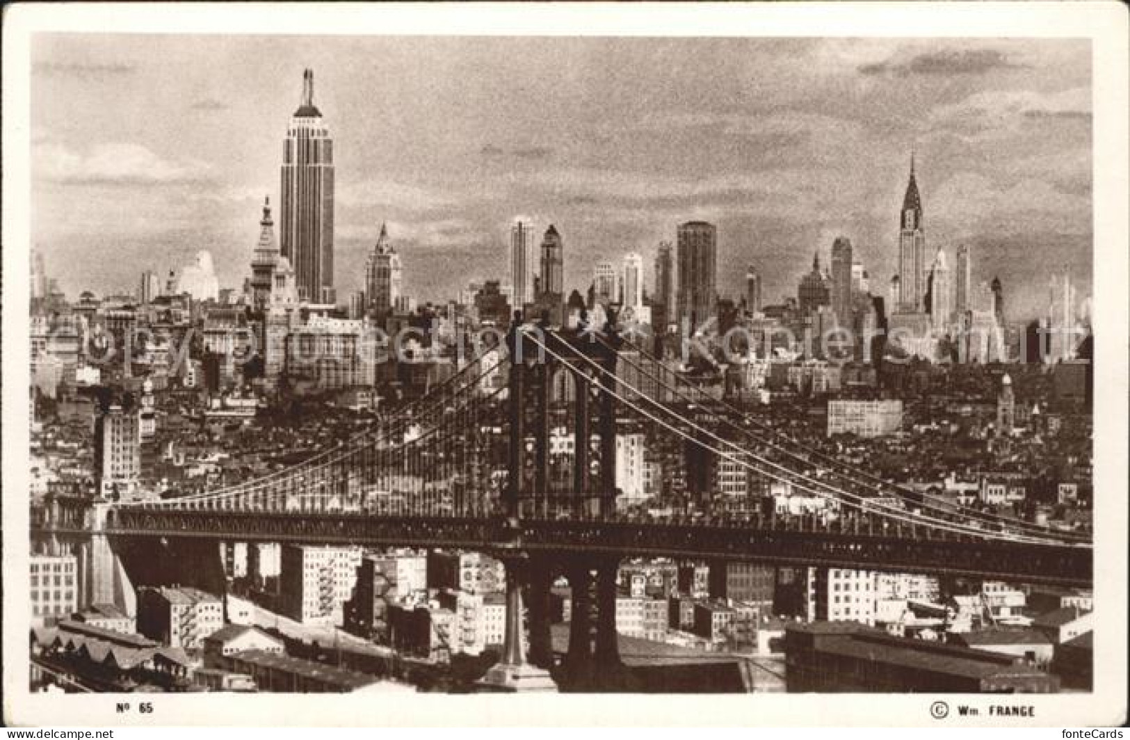 72295590 New_York_City Mid New York Skyline And Manhattan Bridge East River - Andere & Zonder Classificatie