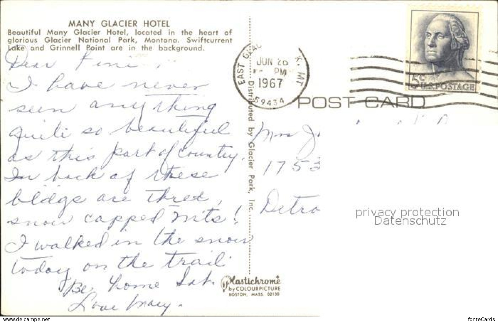 72295578 Glacier_National_Park_US Many Glacier Hotel Lake - Other & Unclassified