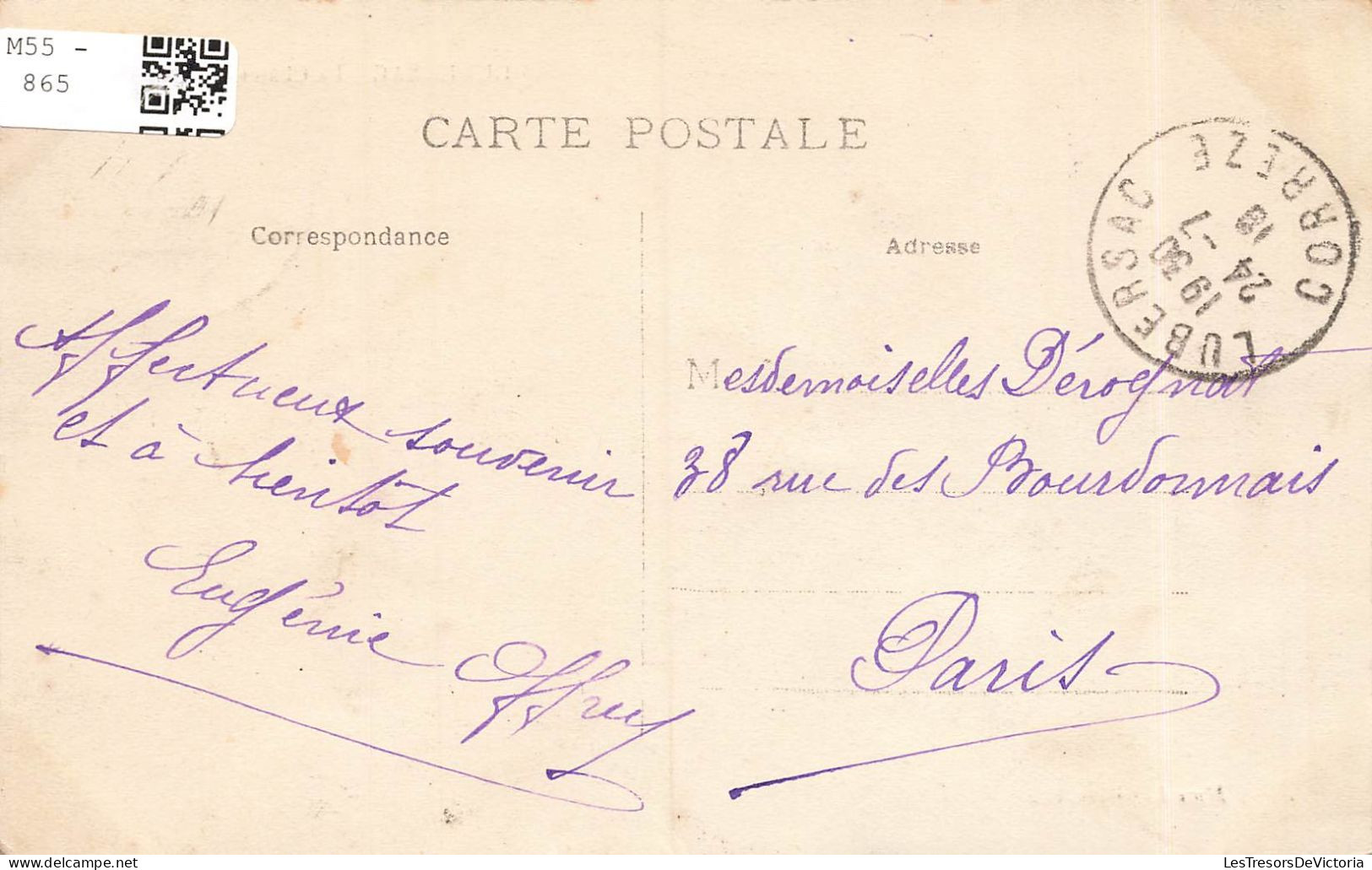 FRANCE - Lubersac - Vue Sur Le Château - Vue Générale - De L'extérieure - Animé - Vaches - Carte Postale Ancienne - Brive La Gaillarde