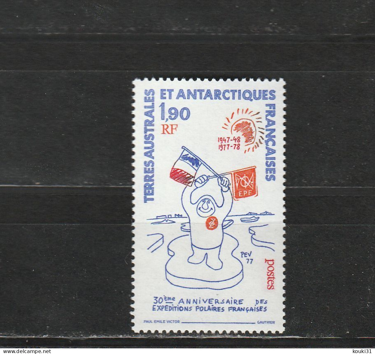 TAAF YT 73 ** : Expéditions Polaires Françaises - 1977 - Unused Stamps