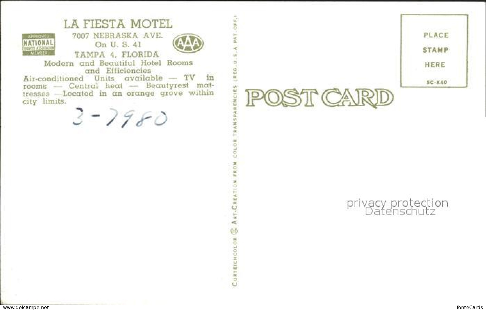 72293186 Tampa_Florida La Fiesta Motel  - Other & Unclassified