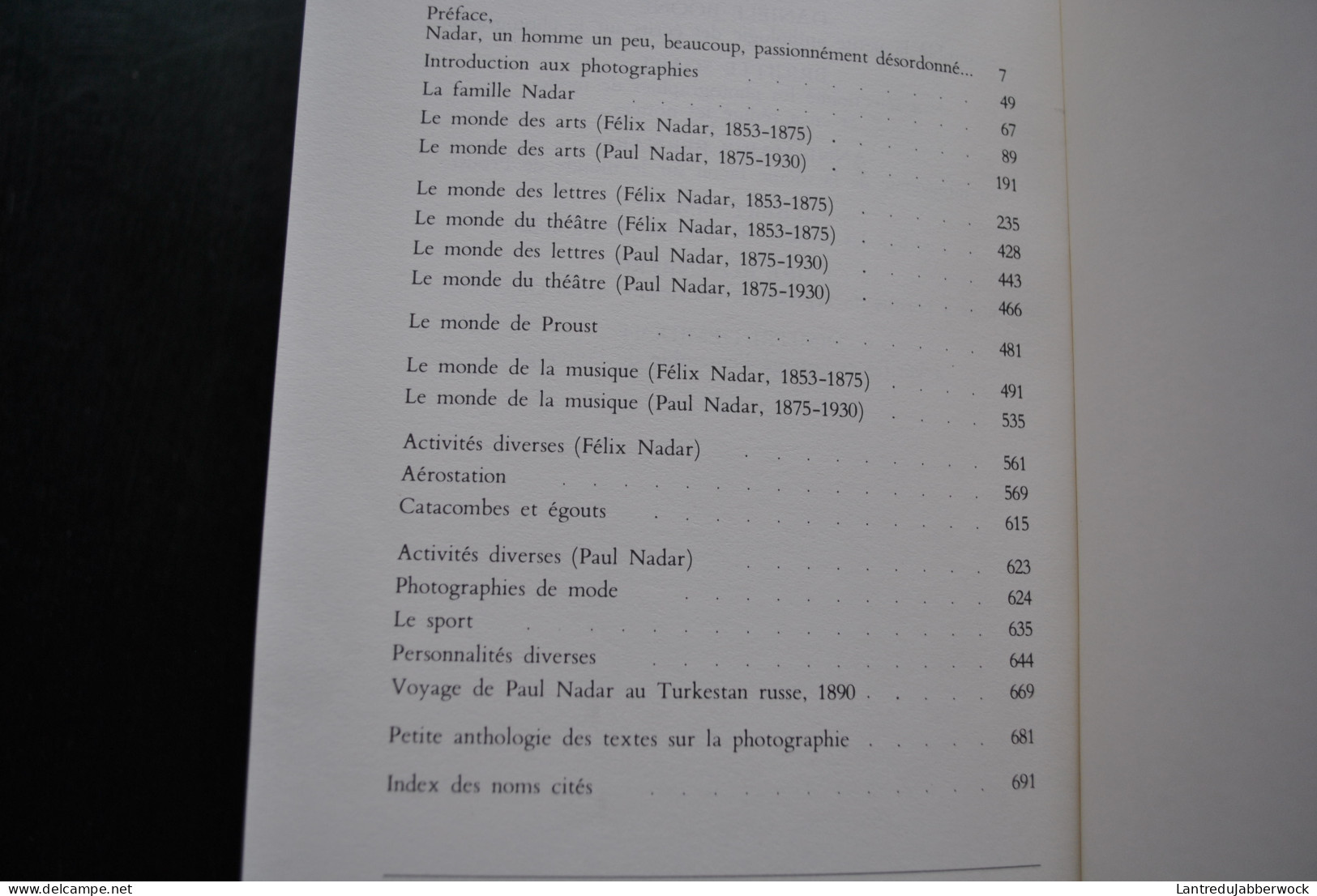 NADAR Photographies - Dessins et écrits Complet en 2 volumes Réédition de 1994 - Photographe caricaturiste art musique