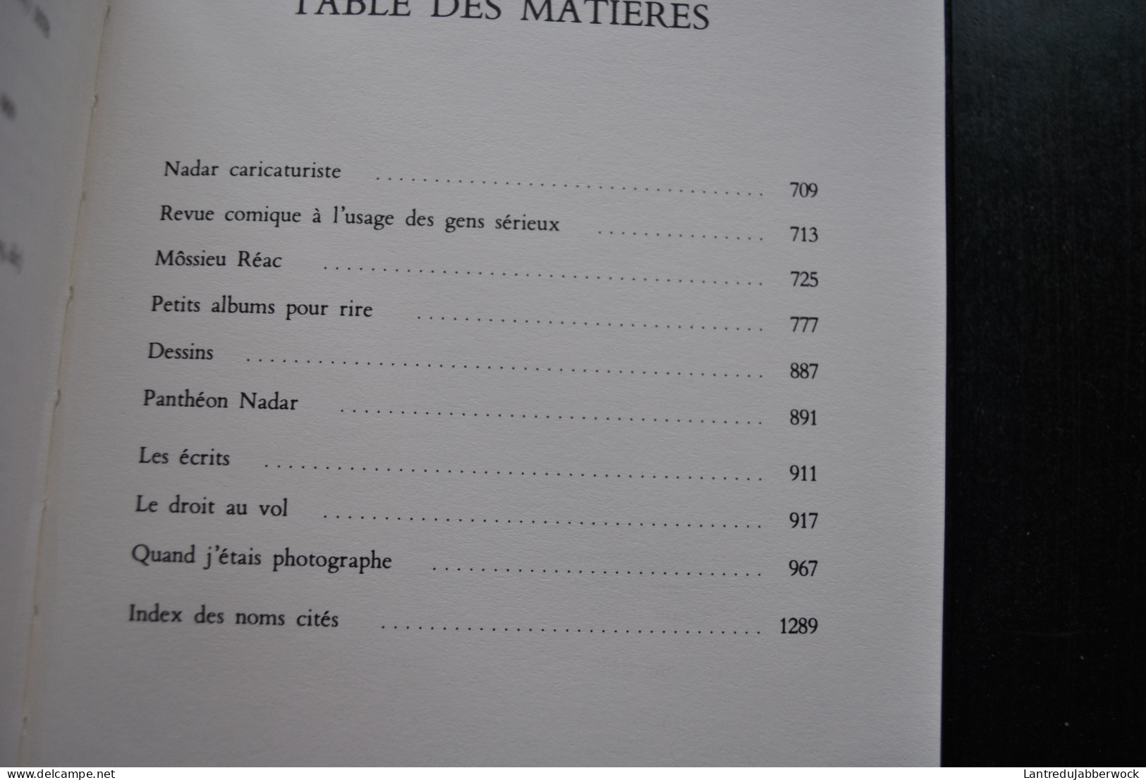 NADAR Photographies - Dessins et écrits Complet en 2 volumes Réédition de 1994 - Photographe caricaturiste art musique