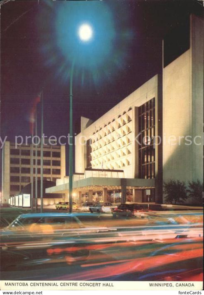 72291561 Winnipeg Manitoba Centennial Centre Concert Hall  Winnipeg - Non Classificati