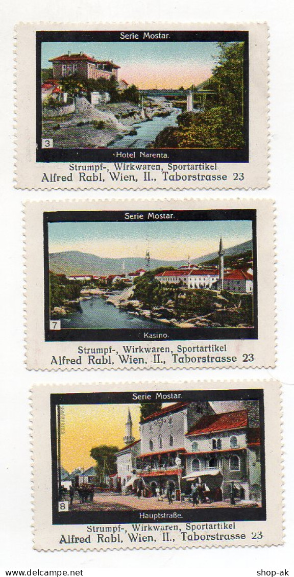 Y7263/ 3 X Reklamemarke Mostar Bosnien  Ca.1920 - Bosnie-Herzegovine