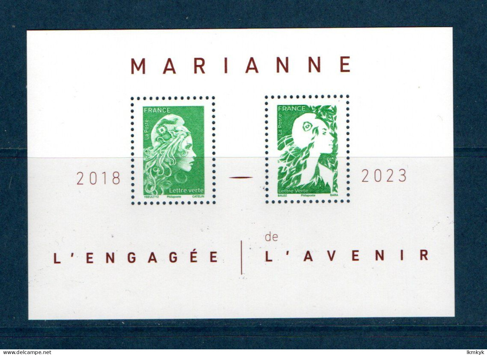 France 2024.Bloc Marianne L'engagée/de L'avenir .** - Souvenir Blocks