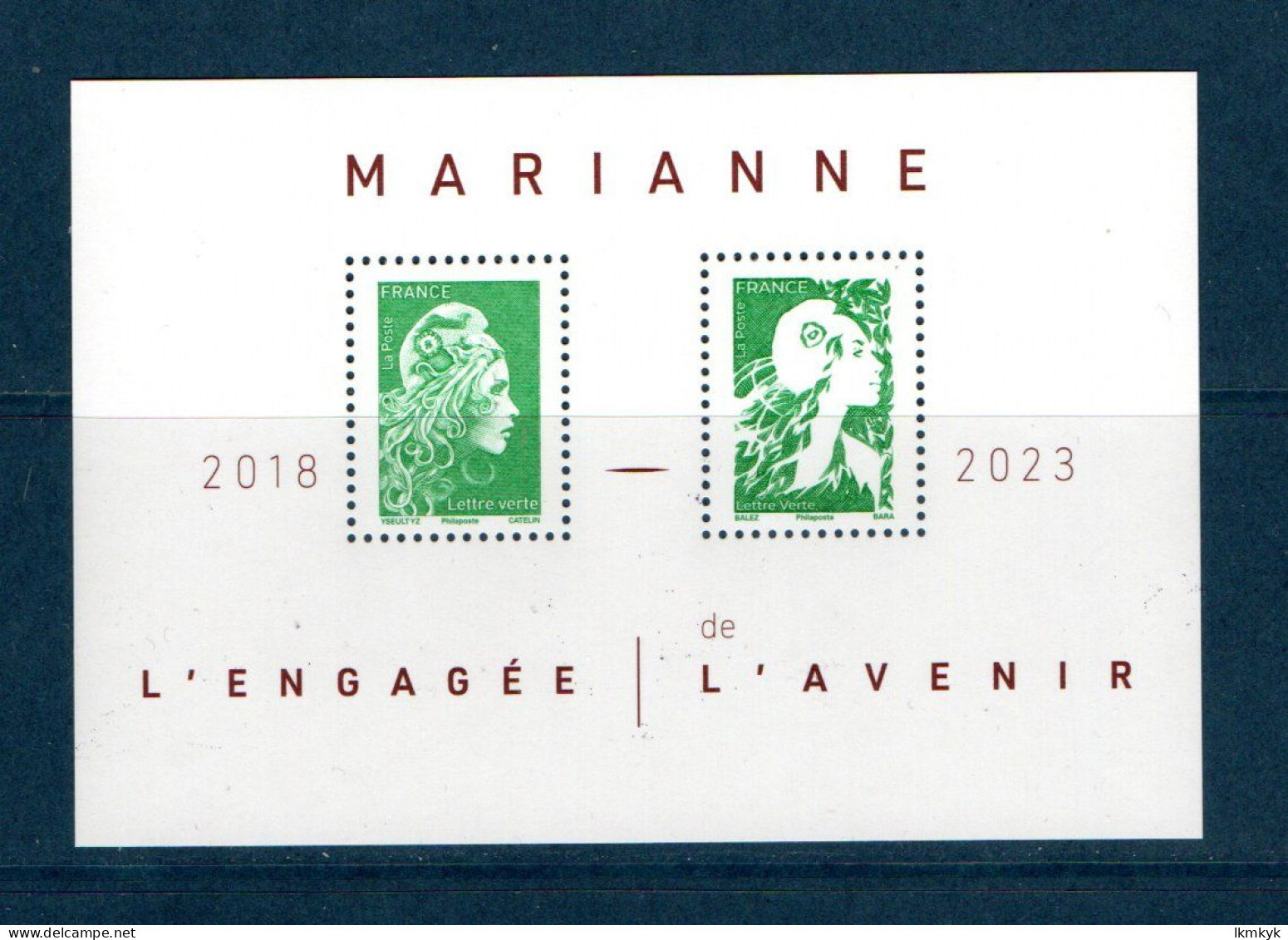 France 2024.Bloc Marianne L'engagée/de L'avenir .** - Souvenir Blocks & Sheetlets