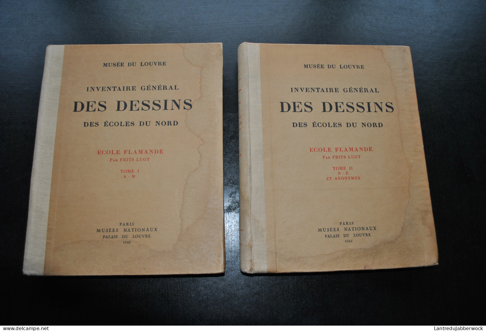 LUGT Fritz INVENTAIRE GENERAL DES DESSINS DES ECOLES DU NORD ECOLE FLAMANDE TOME 1 & 2 COMPLET MUSEE DU LOUVRE Filigrane - Art