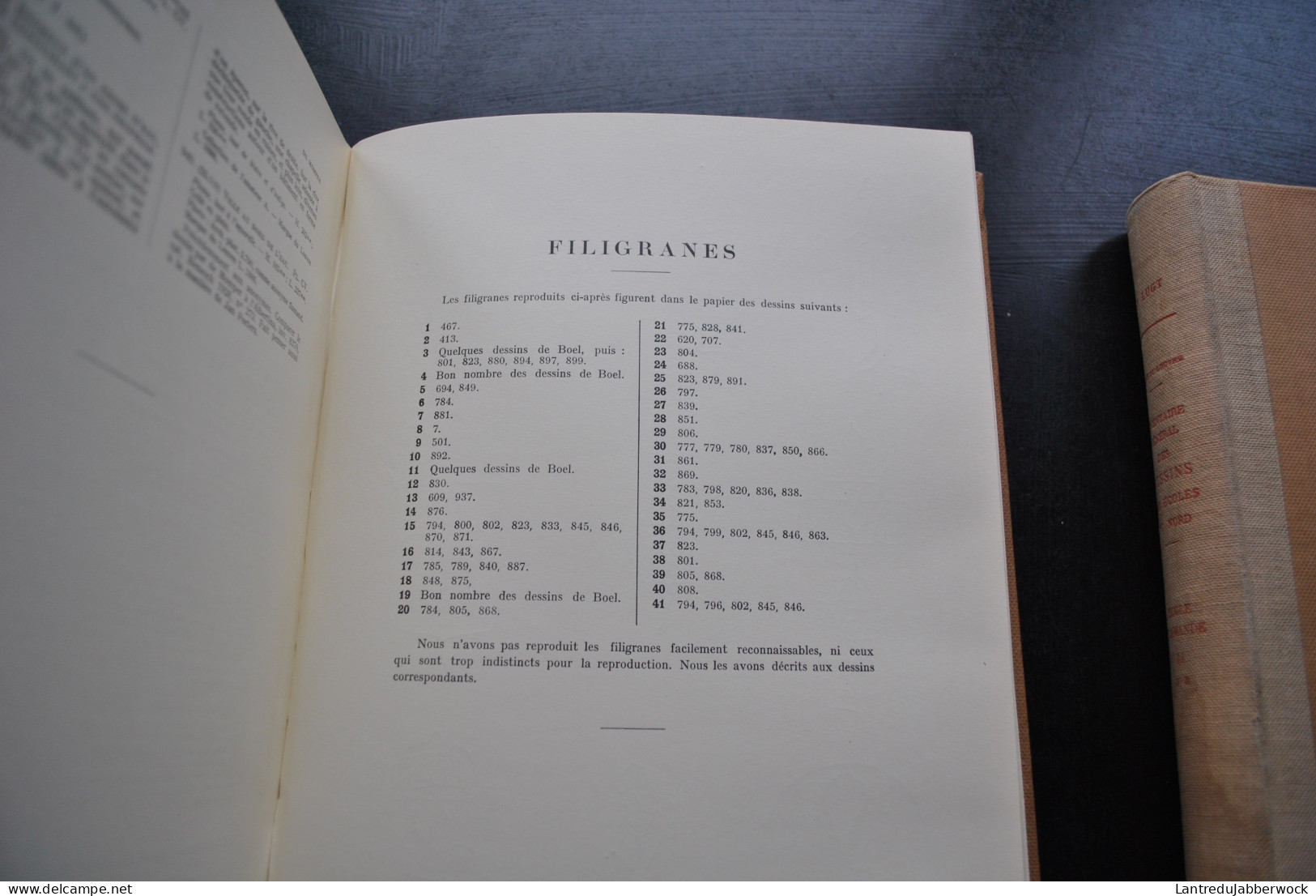 LUGT Fritz INVENTAIRE GENERAL DES DESSINS DES ECOLES DU NORD ECOLE FLAMANDE TOME 1 & 2 COMPLET MUSEE DU LOUVRE Filigrane - Art