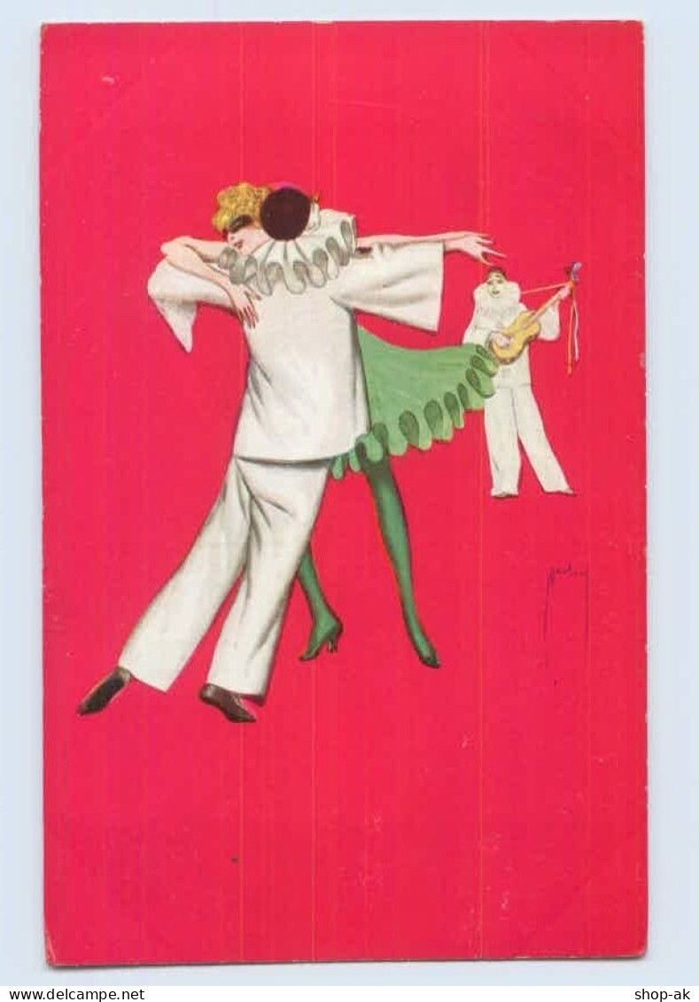 W9Z34/ Ernst Deutsch  Künstler AK Pierrot Jugendstil Art Deco Ca.1920 - Mailick, Alfred