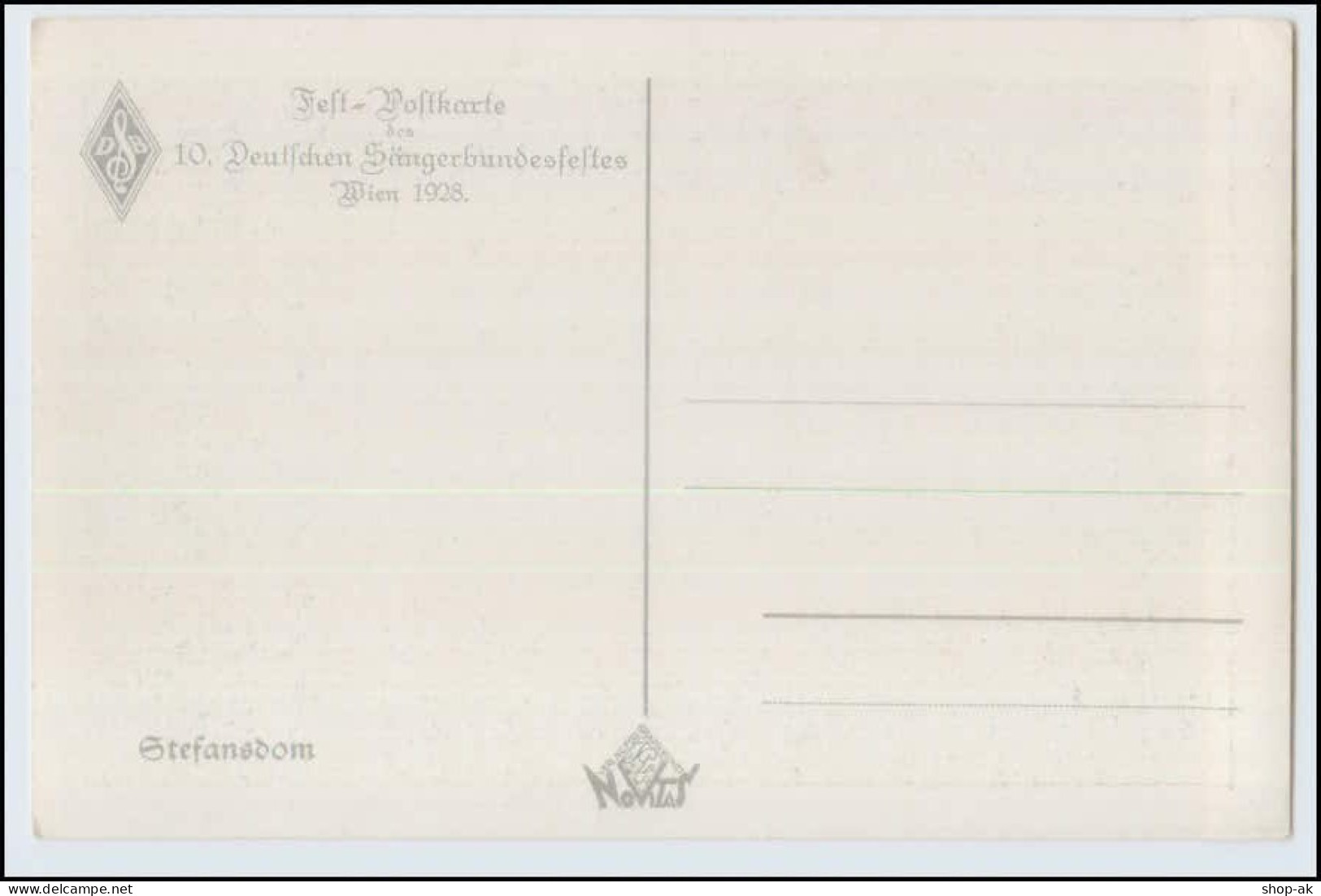 W5R30/ Wien Sängerbundesfest 1928 AK Stefansdom - Other & Unclassified