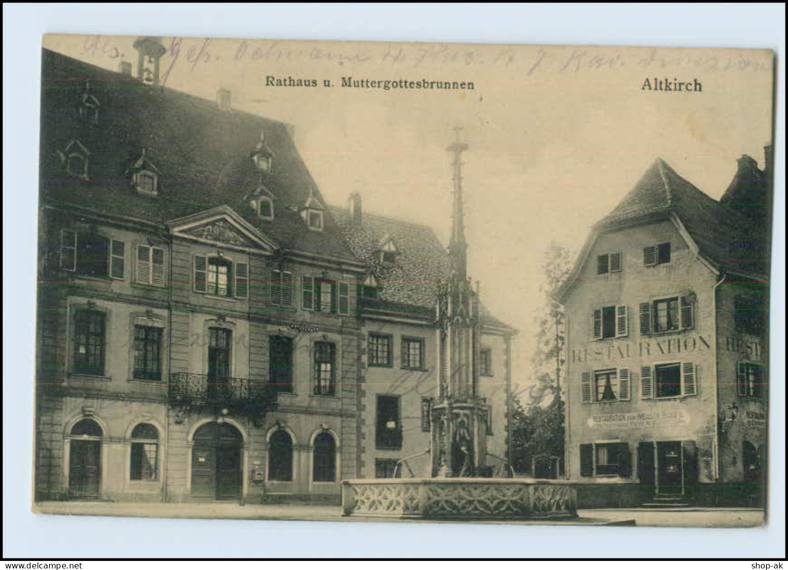 N3526/ Altkirch Elsaß  Rathaus AK 1915 - Elsass