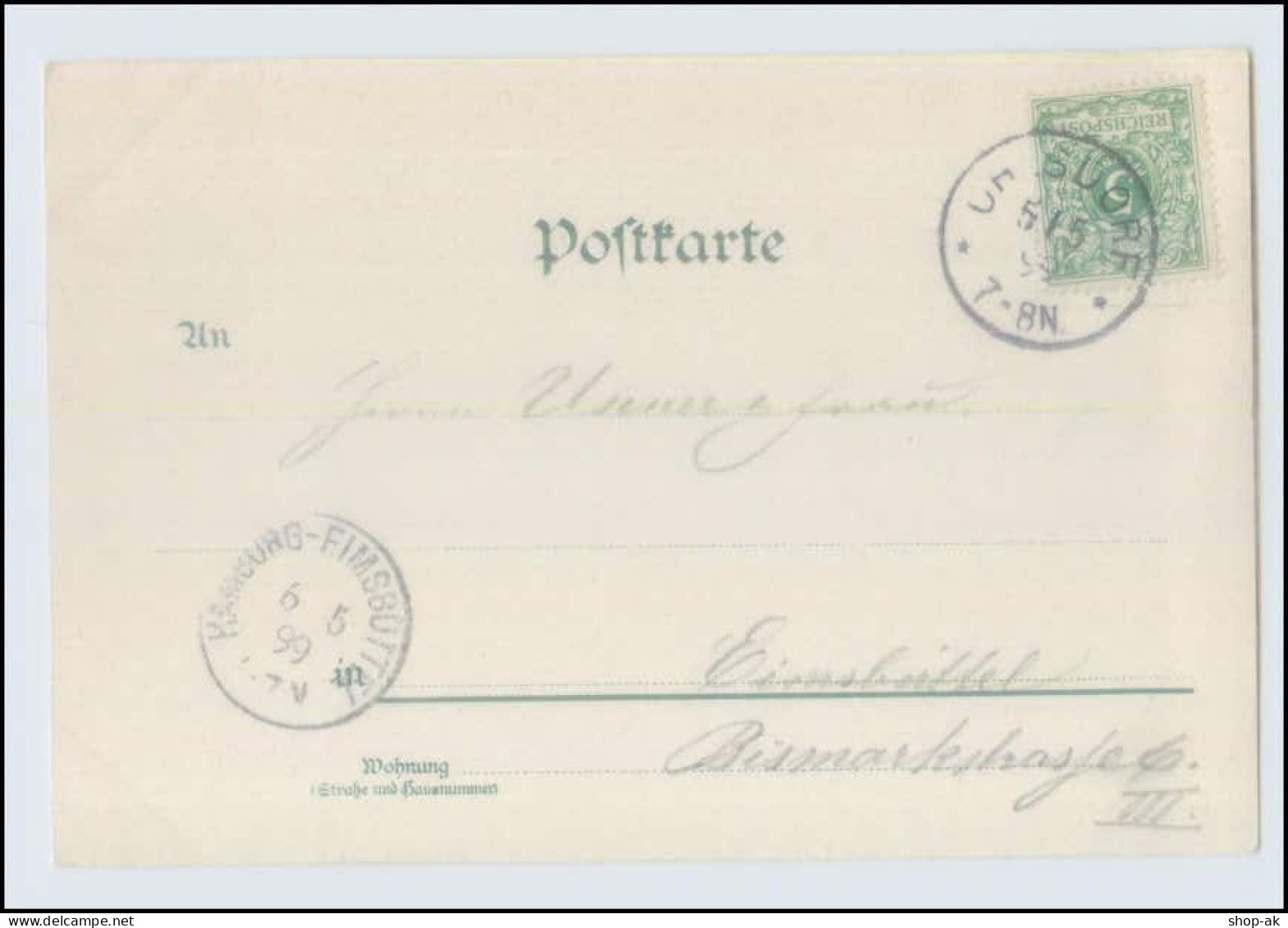 W8E46/ Gruß Aus Hamburg Rathaus Vierländerinnen Litho AK 1899 - Mitte