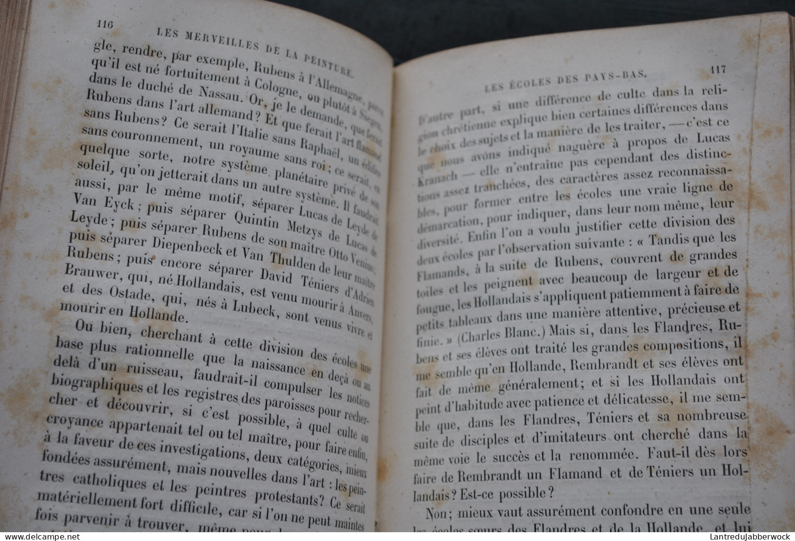 Louis VIARDOT LES MERVEILLES DE LA PEINTURE COMPLET 2 TOMES 1869 & 1870 - Hachette bibliothèque des merveilles Reliure