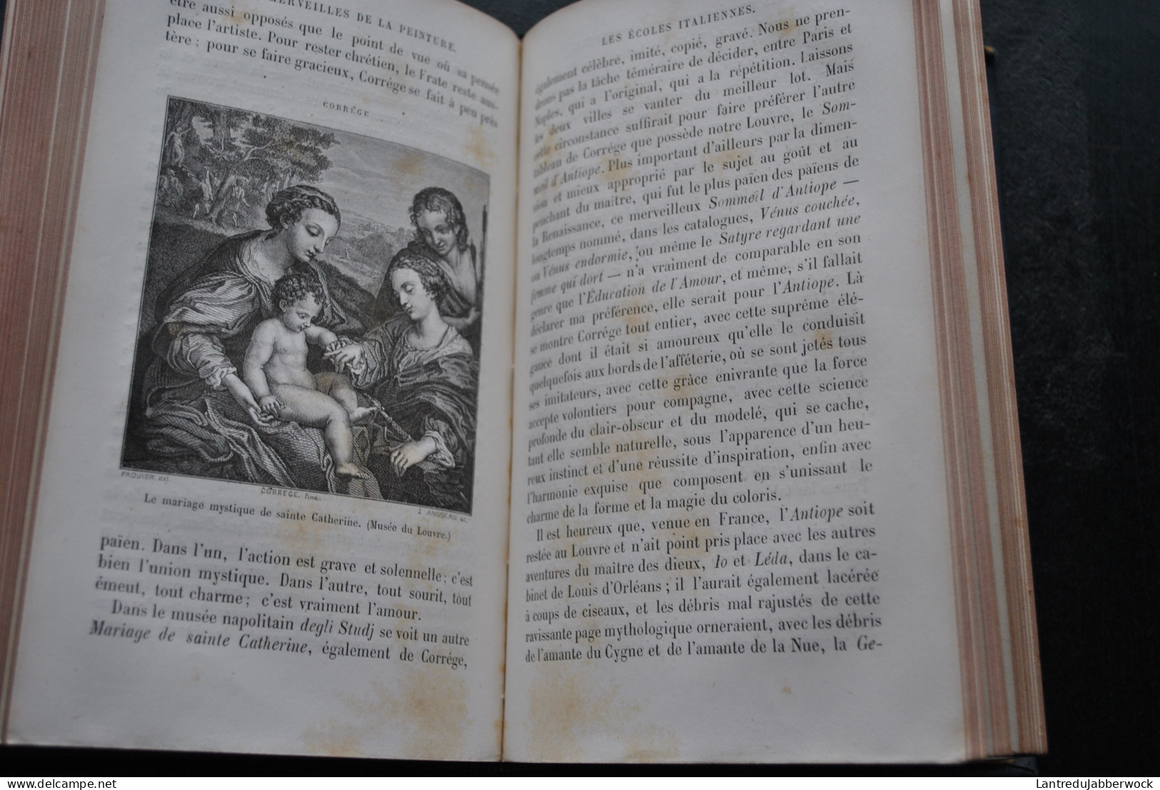 Louis VIARDOT LES MERVEILLES DE LA PEINTURE COMPLET 2 TOMES 1869 & 1870 - Hachette bibliothèque des merveilles Reliure