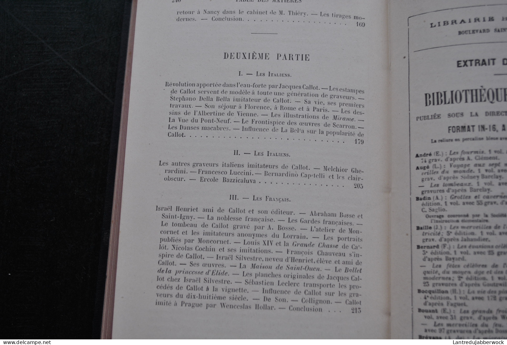 Henri BOUCHOT Jacques CALLOT Sa vie son oeuvre et ses continuateurs 1889 - Hachette bibliothèque des merveilles Reliure