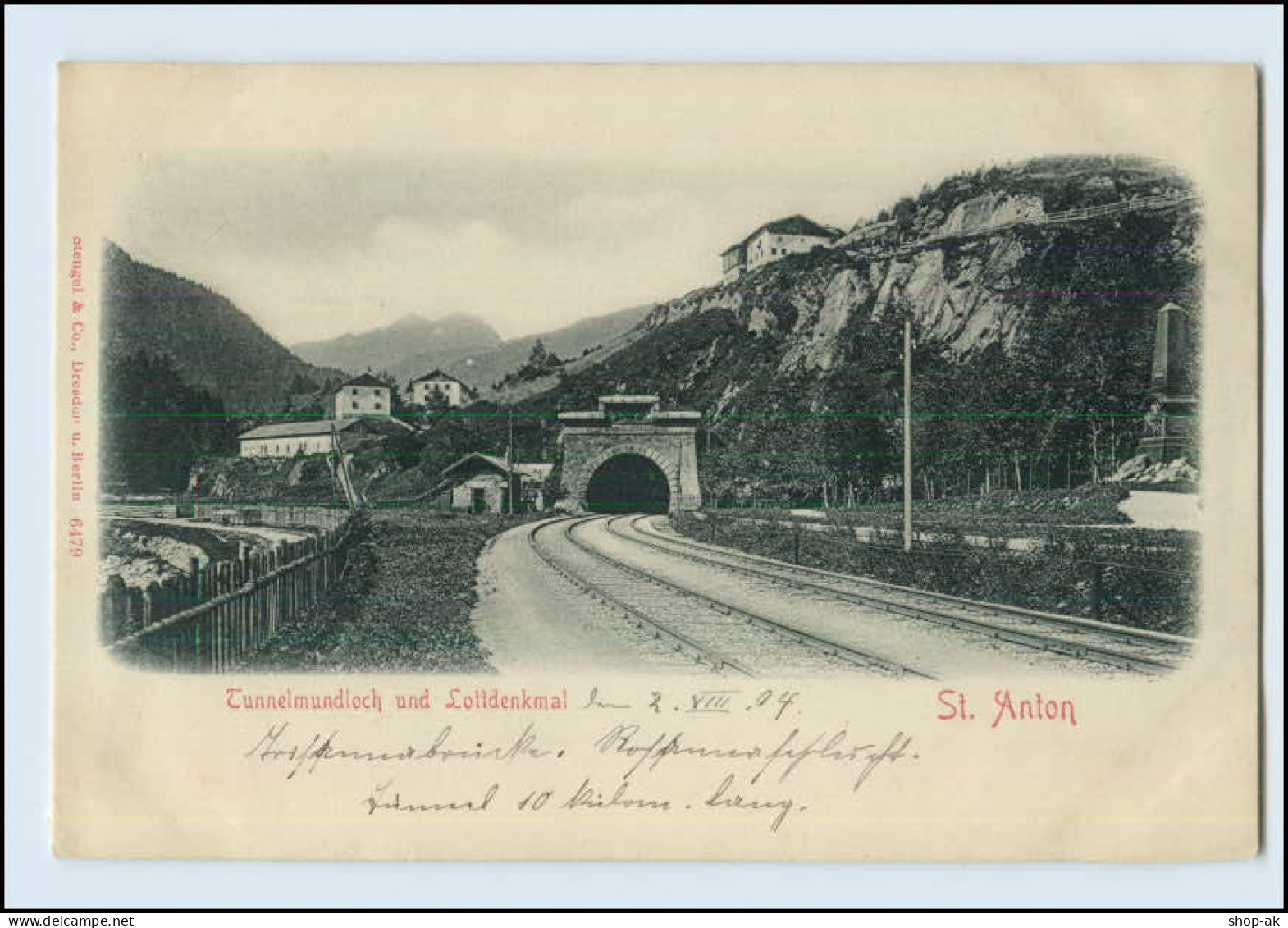 N1079/ St. Anton Tunnelmundloch AK Tirol 1904 - Other & Unclassified