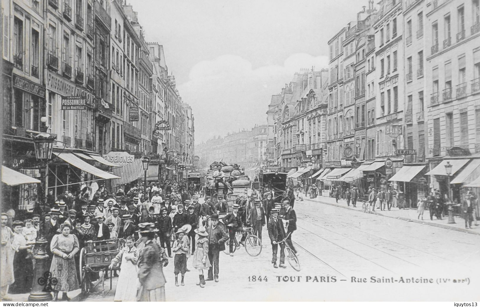 CPA. [75] > TOUT PARIS > N° 1844 - Rue St-Antoine - (IVe Arrt.) - TBE - District 04