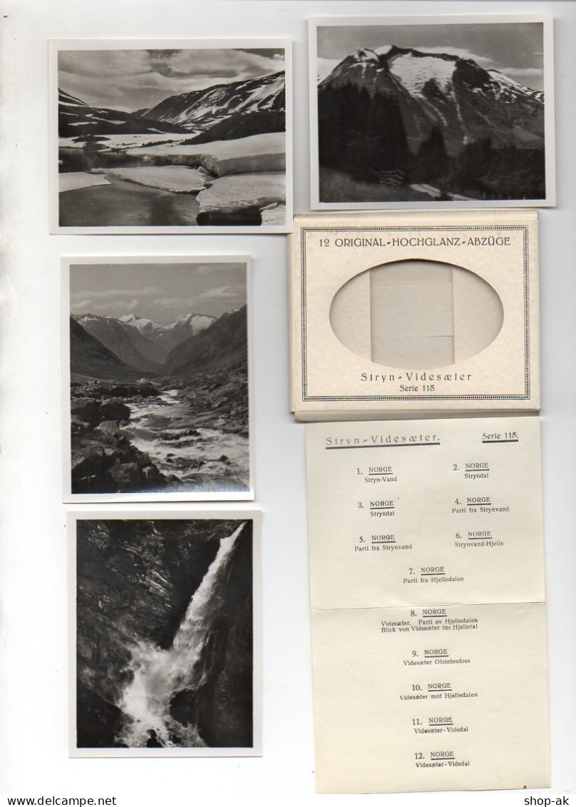 Y1316/ 12 Fotos Norwegen Stryn - Videsaeter Ca.1930  9 X 7 Cm - Norvège