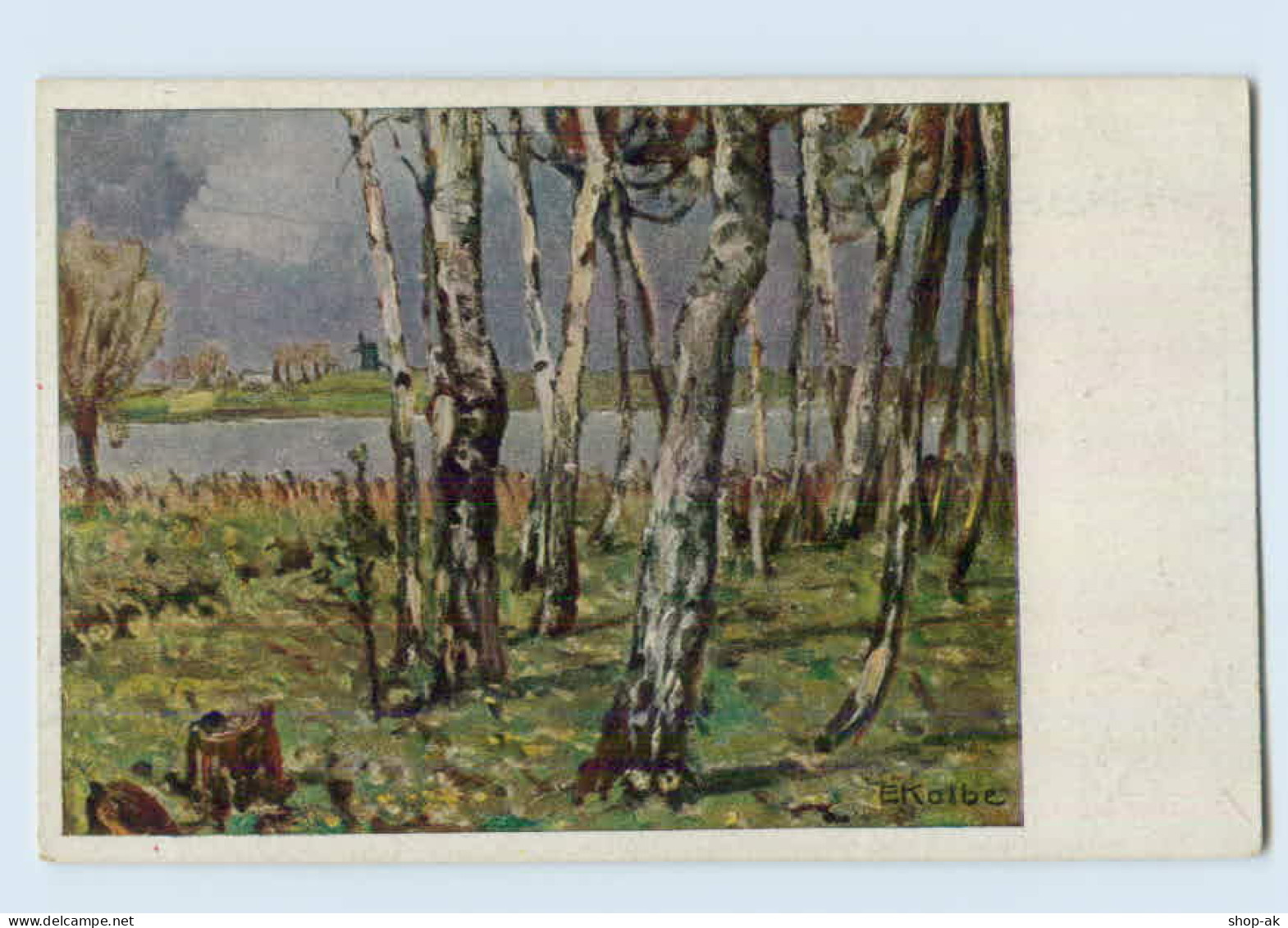 F441/ Bäume - Birkenwald Im Moor "Jugend" AK V. Prof. L. Dill Ca.1912 - Mailick, Alfred