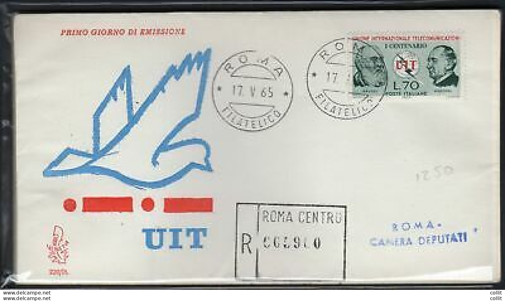 Italia FDC Venetia 1965 U.I.T.  Viaggiata Racc. Per L'Italia - FDC