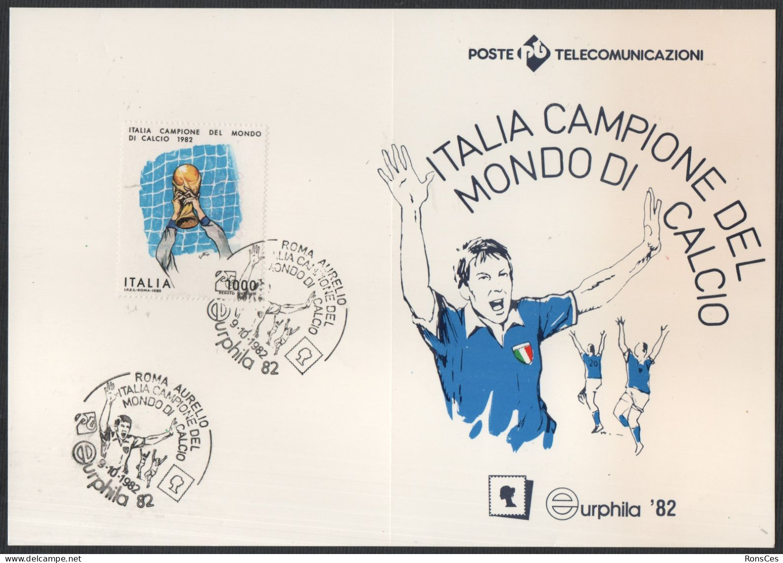 FOOTBALL - ITALIA ROMA 1982 - ITALIA CAMPIONE MONDIALE DI CALCIO - EURPHILA '82 - PICCOLO FOLDER RICORDO - A - 1982 – Espagne