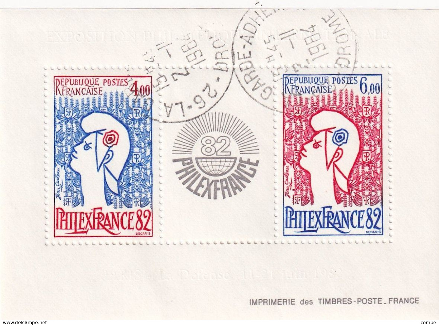 BLOC N° 8. 1982. OBLITERATION RONDE LA GARDE-ADHEMAR DROME - Used Stamps