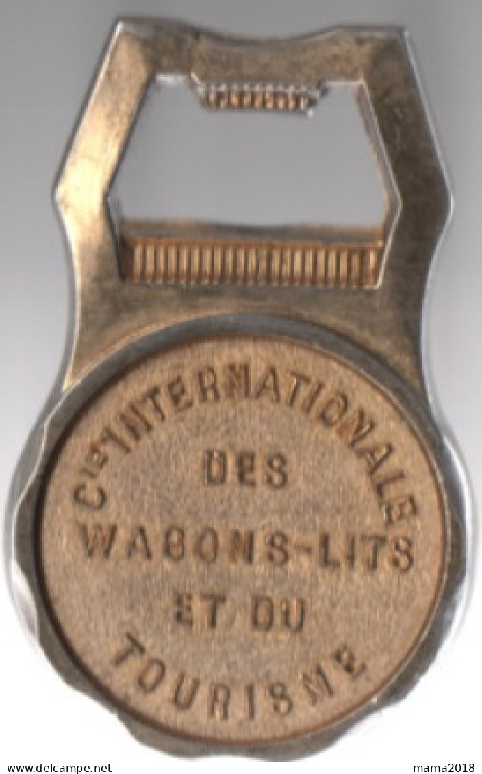 Décapsuleur  Doré   Cie  Internationale Des Wagons Lits ( 80 Mm X 50 Mm X 6 Mm ) - Flaschenöffner