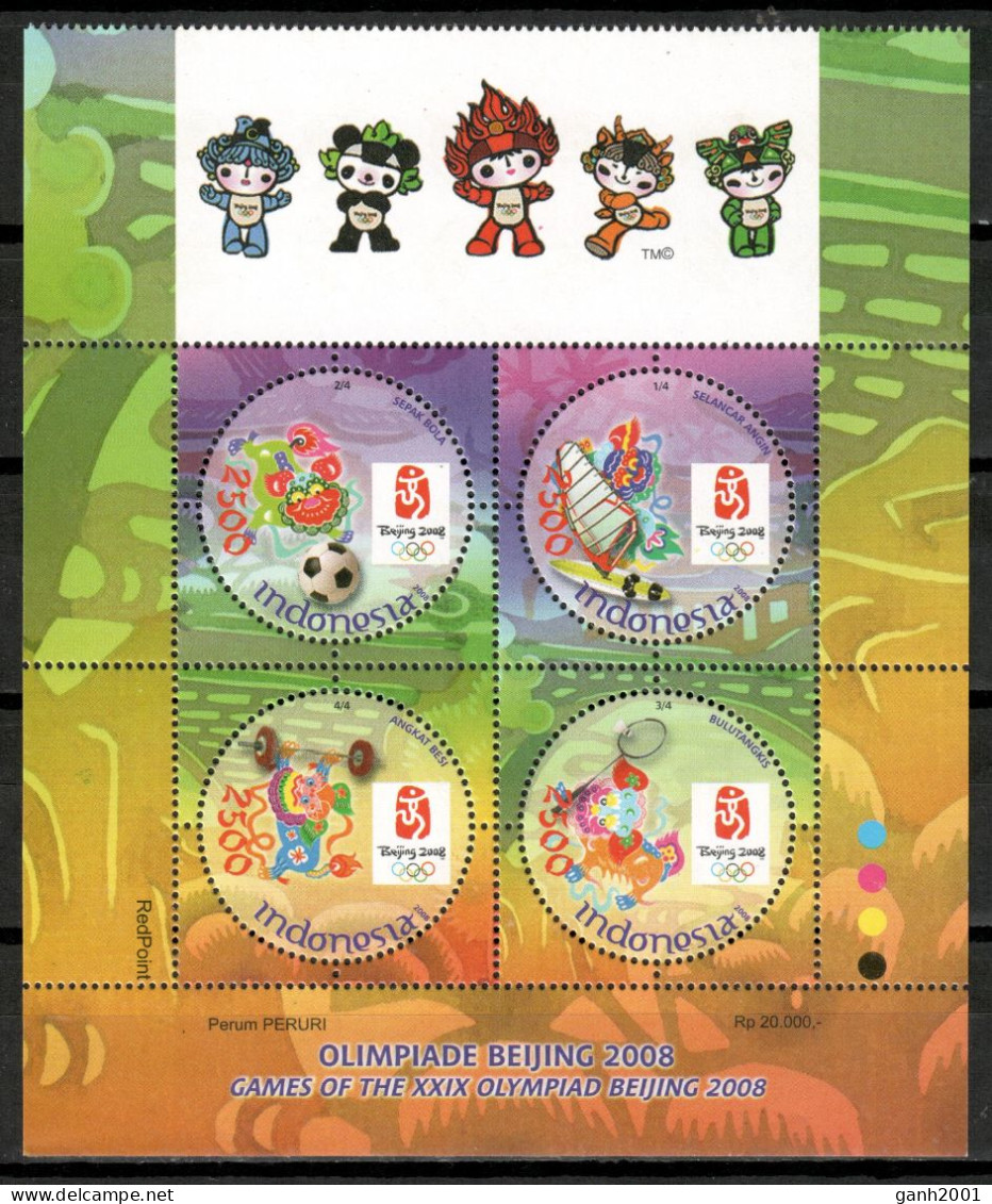 Indonesia 2008 / Olympic Games Beijing MNH Juegos Olímpicos Pekín Olympische Spiele / Cu20404  8-16 - Summer 2008: Beijing