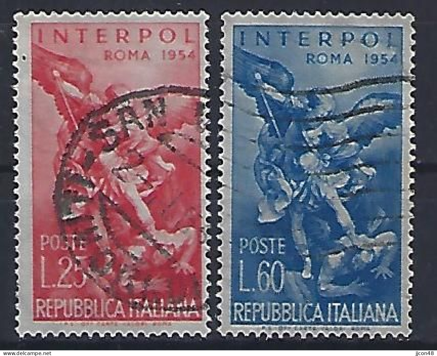 Italy 1954  Interpol-Konferenz (o) Mi.917-918 - 1946-60: Oblitérés