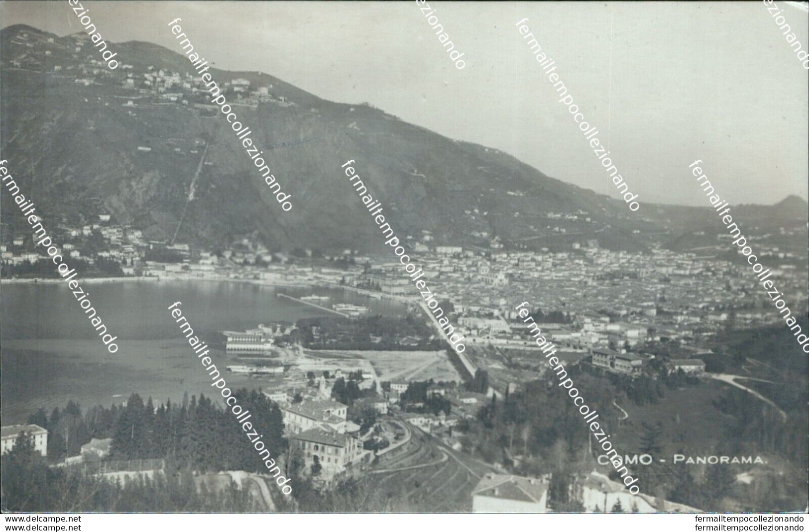 Bs407 Cartolina  Fotografica Como Citta' Panorama 1923 Lombardia - Como
