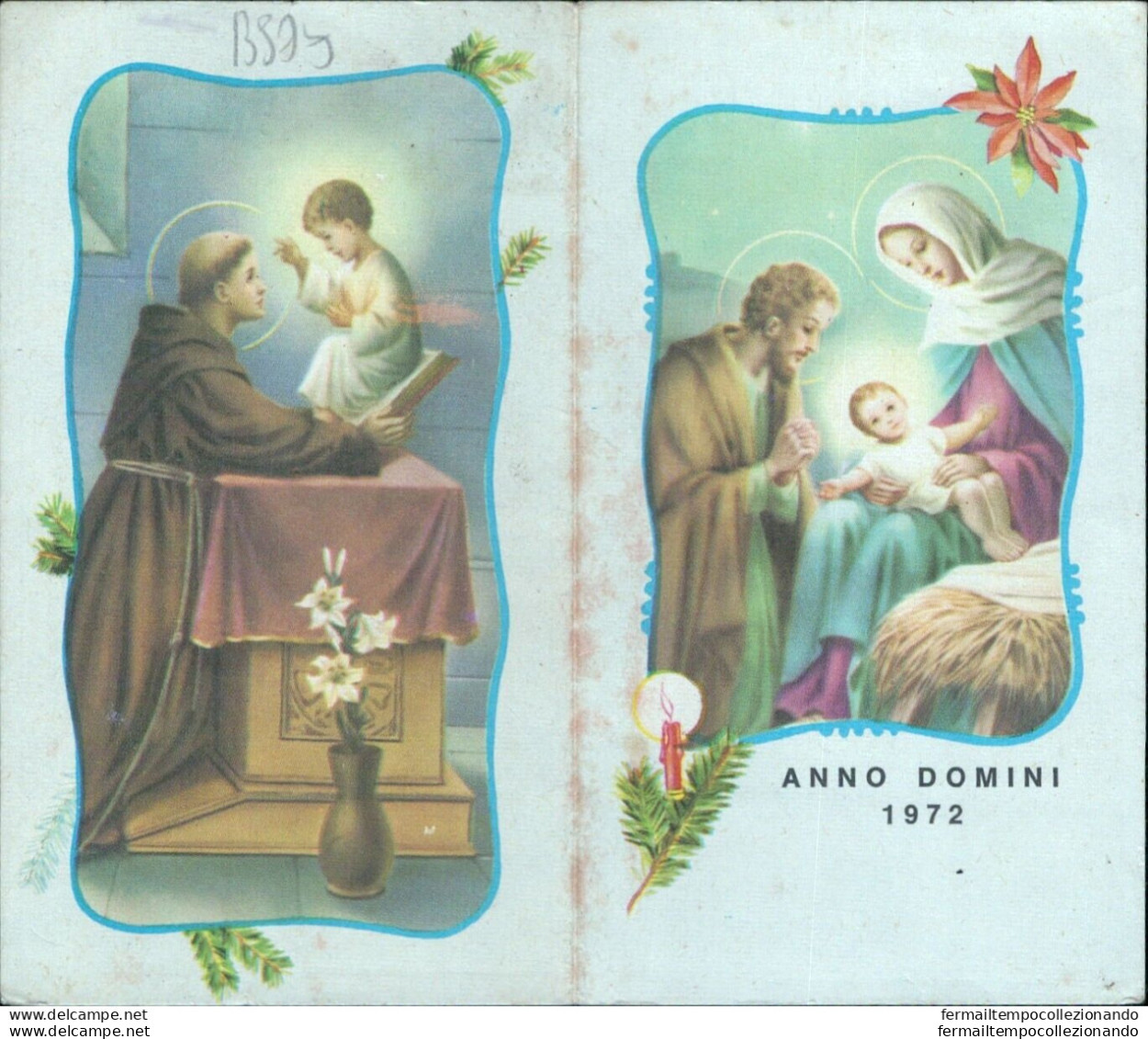 Bs75 Calendarietto Religioso Anno Domini 1972 - Otros & Sin Clasificación