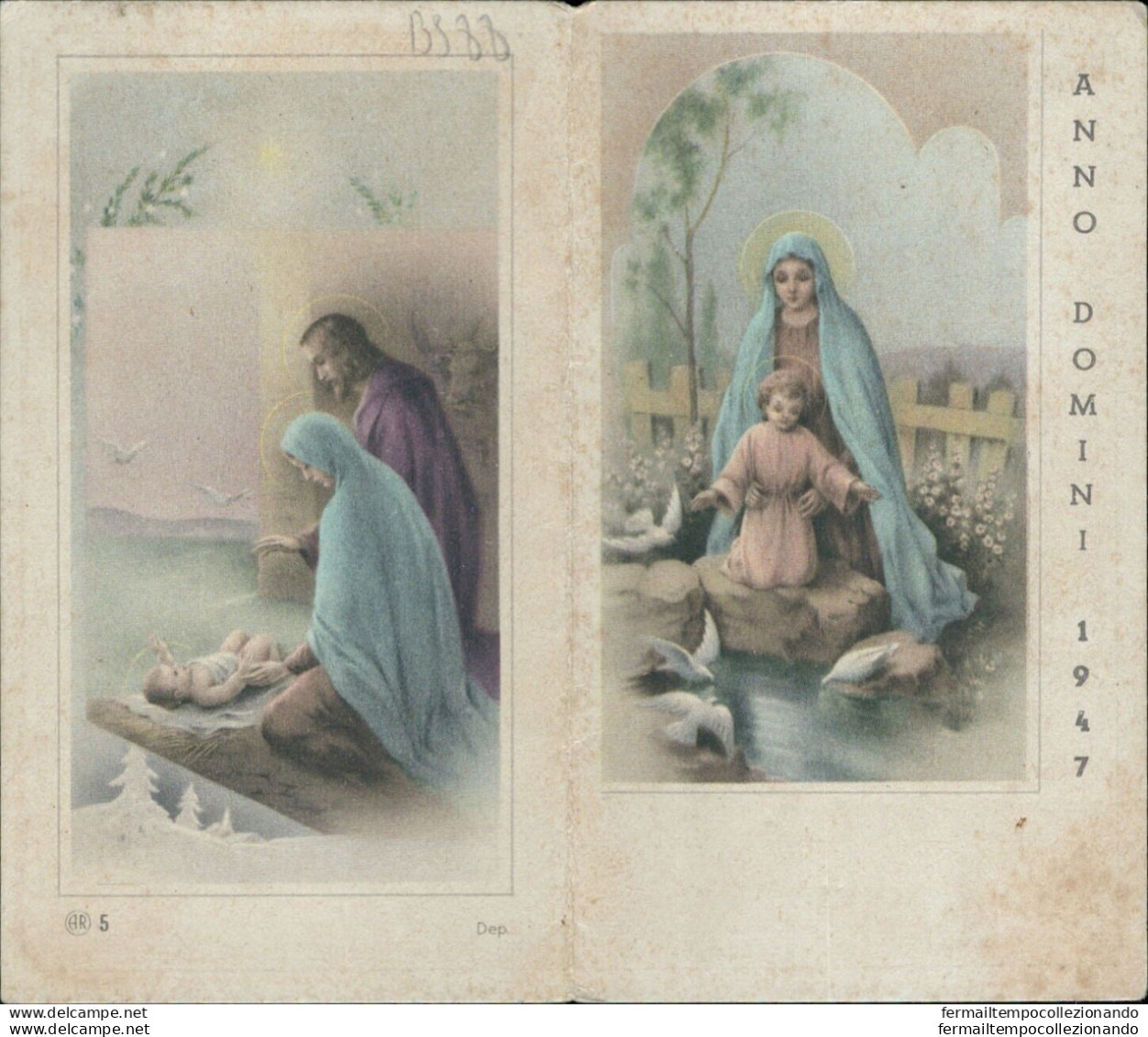 Bs88 Calendarietto Religioso Anno Domini 1947 - Andere & Zonder Classificatie