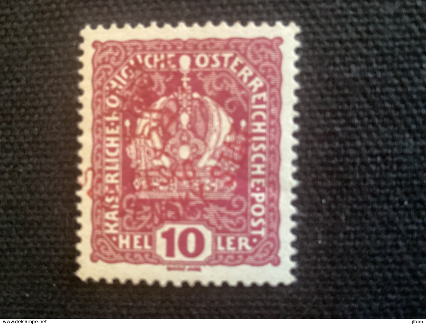 1918 Pofis RV 46 * Revolution 10h Surcharge Rouge Hluboka Neuf Avec Charnière - Unused Stamps