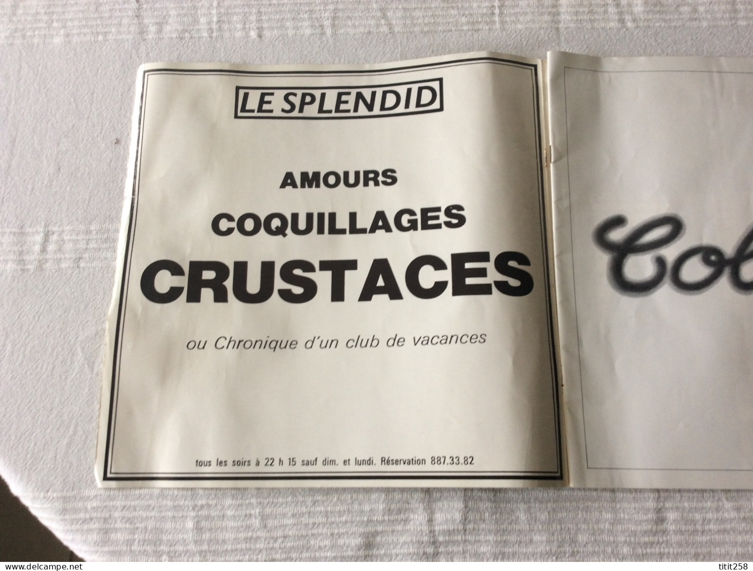 Rare Programme COLUCHE Gymnase 1978 Poster Central  Dessins / Cabu / GéBé / Wolinski / Gotlib / Bande Café De La Gare