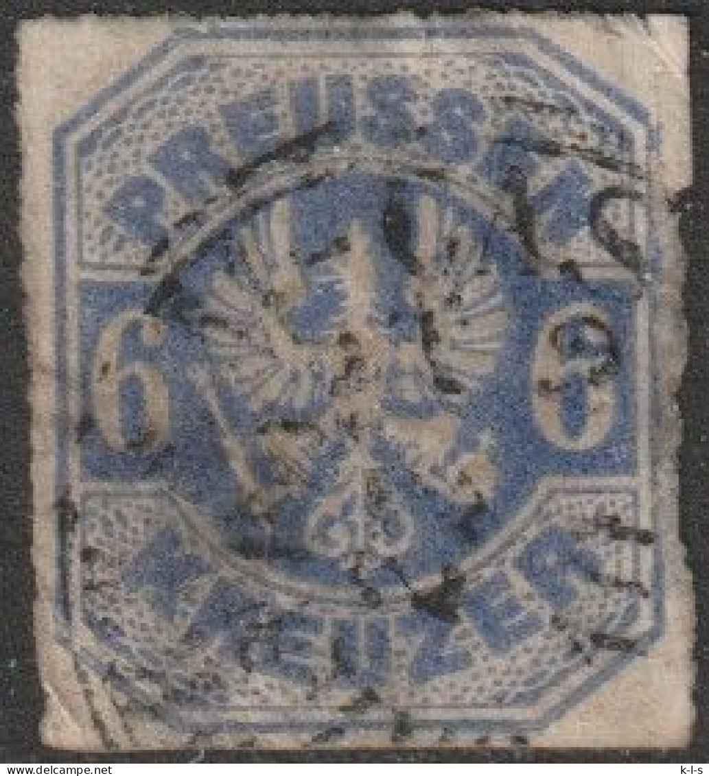 Altd.- Preußen: 1867, Mi. Nr. 25, Freimarke: 6 Kr. Preußischer Adler Im Achteck.  Gestpl./used - Afgestempeld