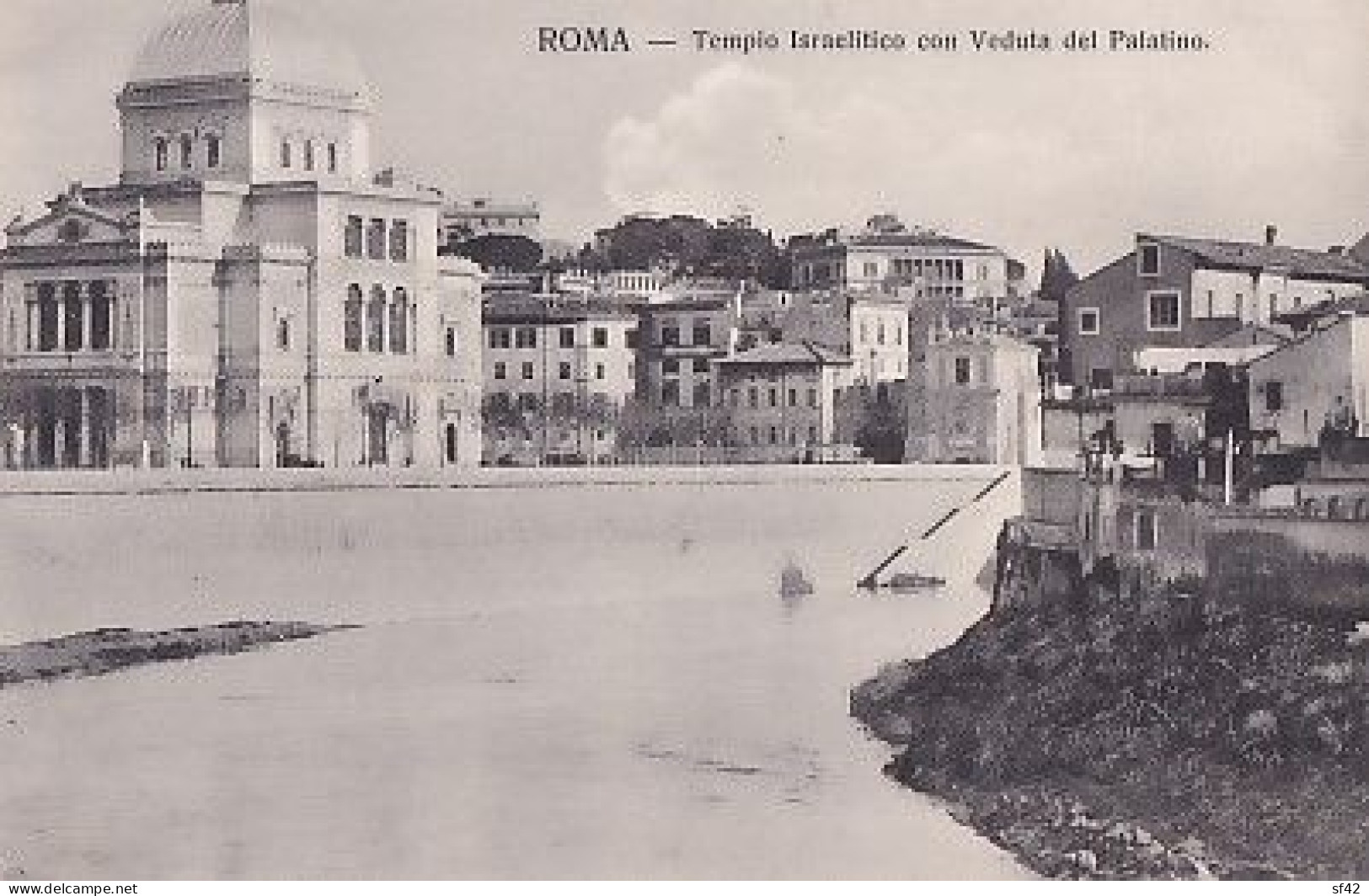 ROMA        TEMPIO ISRAELITICO CON VEDUTA DEL PALATINO - Other Monuments & Buildings