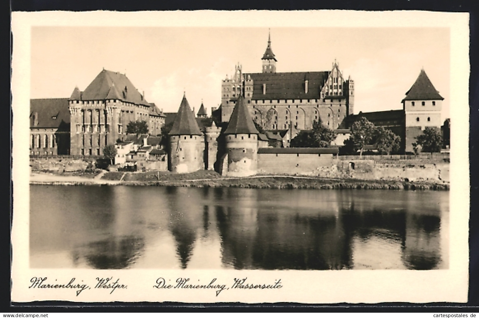 AK Marienburg /Westpr., Die Marienburg Von Der Wasserseite  - Westpreussen