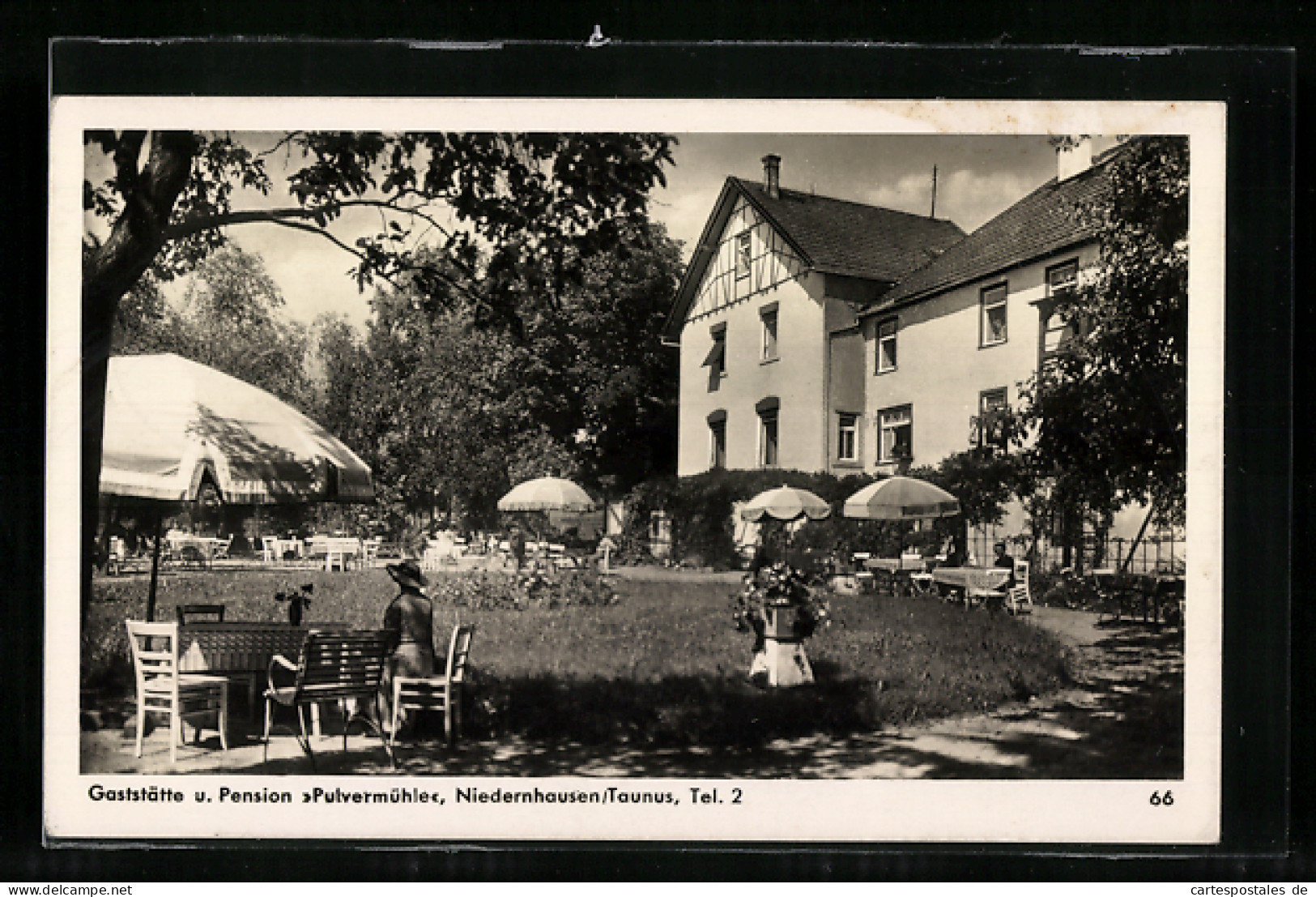 AK Niedernhausen /Taunus, Gaststätte Und Pension Pulvermühle  - Taunus