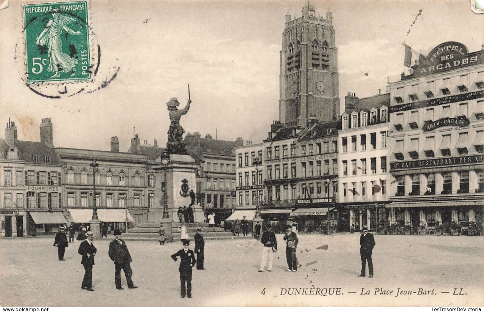 FRANCE - Dunkerque - Vue De La Place Jean Bart - L L  - Vue Générale - Animé - Carte Postale Ancienne - Dunkerque