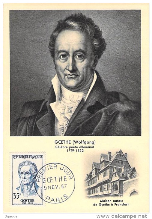 FRANCE CARTE MAXIMUM NUM.YVERT 1138 GOETHE - 2000-2009