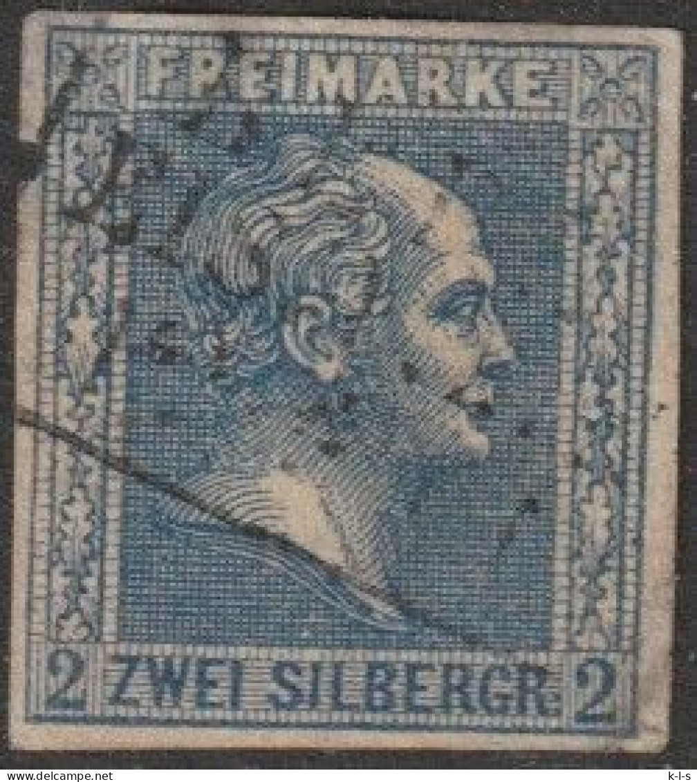 Altd.- Preußen: 1858, Mi. Nr. 11, Freimarke: 2 Sgr. König Friedrich Wilhelm IV (III).  Gestpl./used - Oblitérés