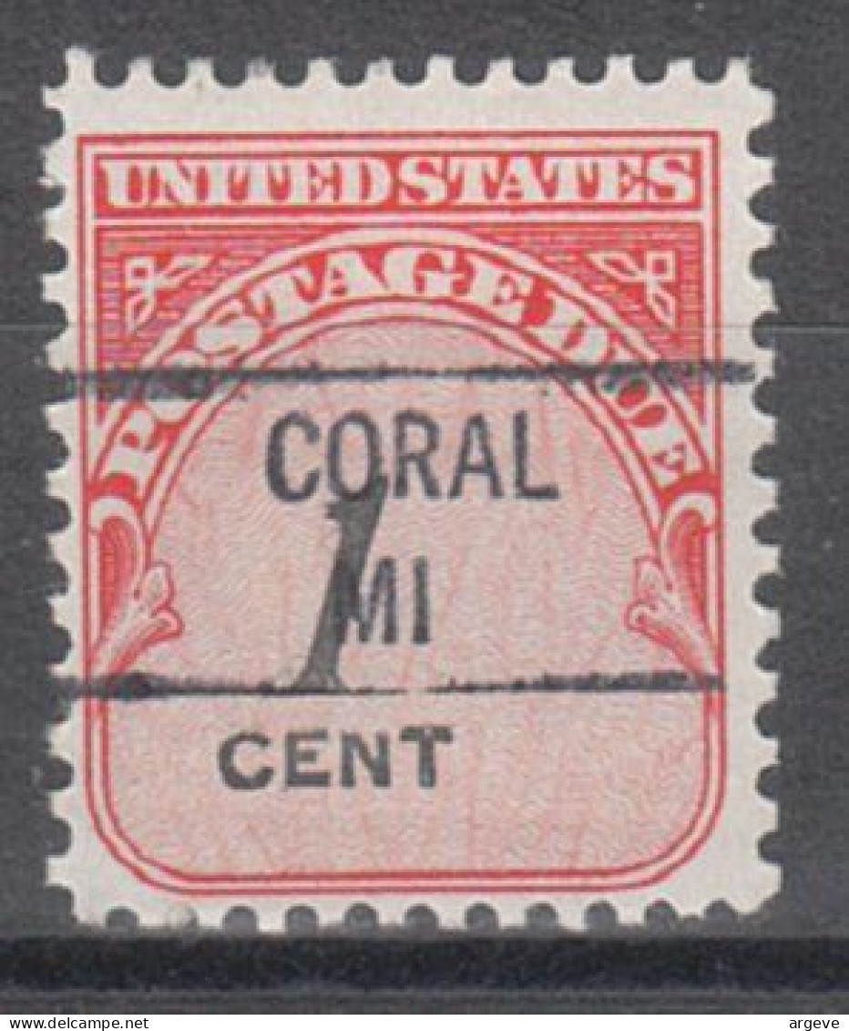 USA Precancel Vorausentwertungen Preo Locals Michigan, Coral 841 - Precancels