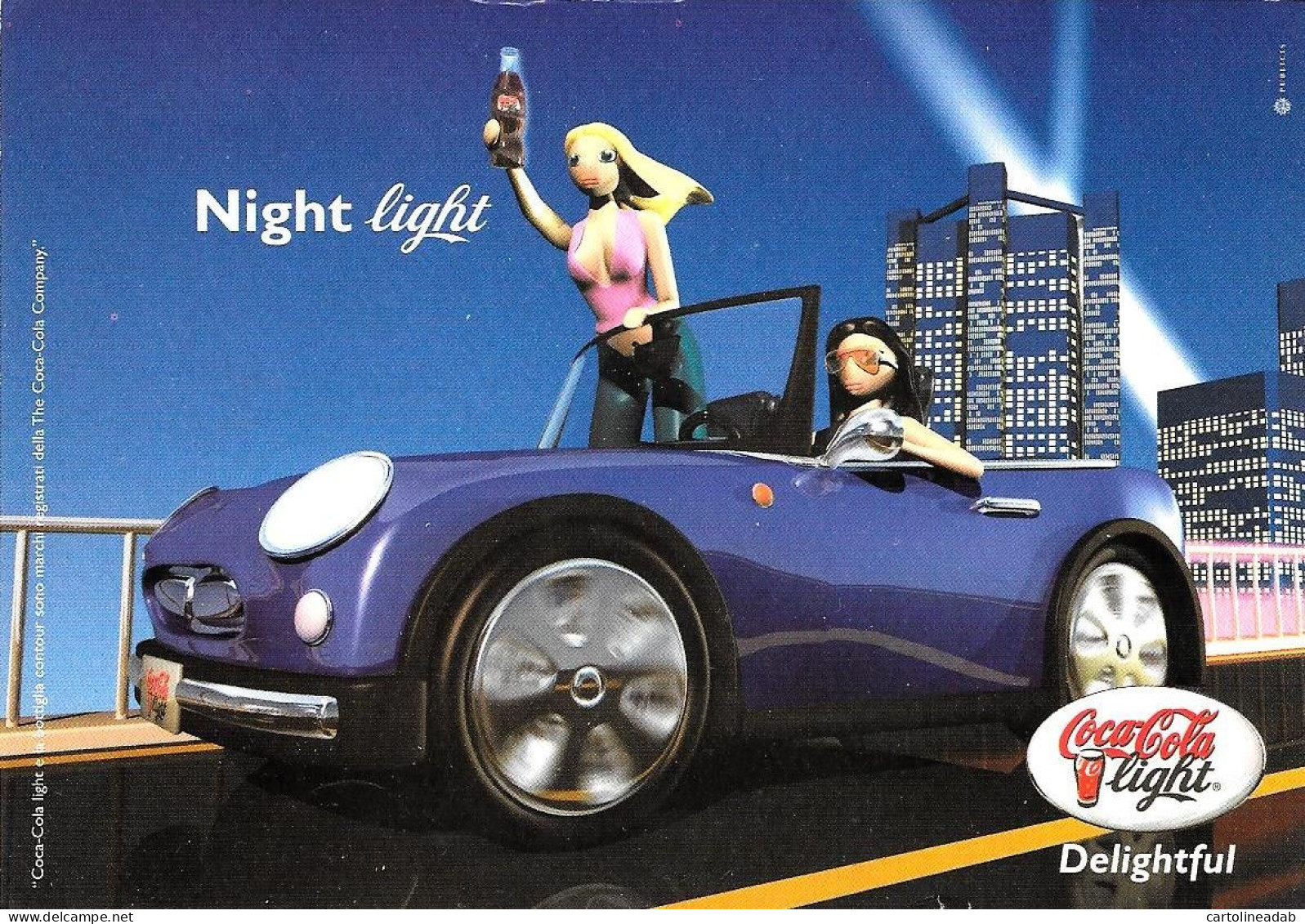 [MD3639] CPM - COCA COLA LIGHDELIGHTFUL NIGHT LIGHT - PROMOCARD 3496 - PERFETTA - Non Viaggiata - Publicité