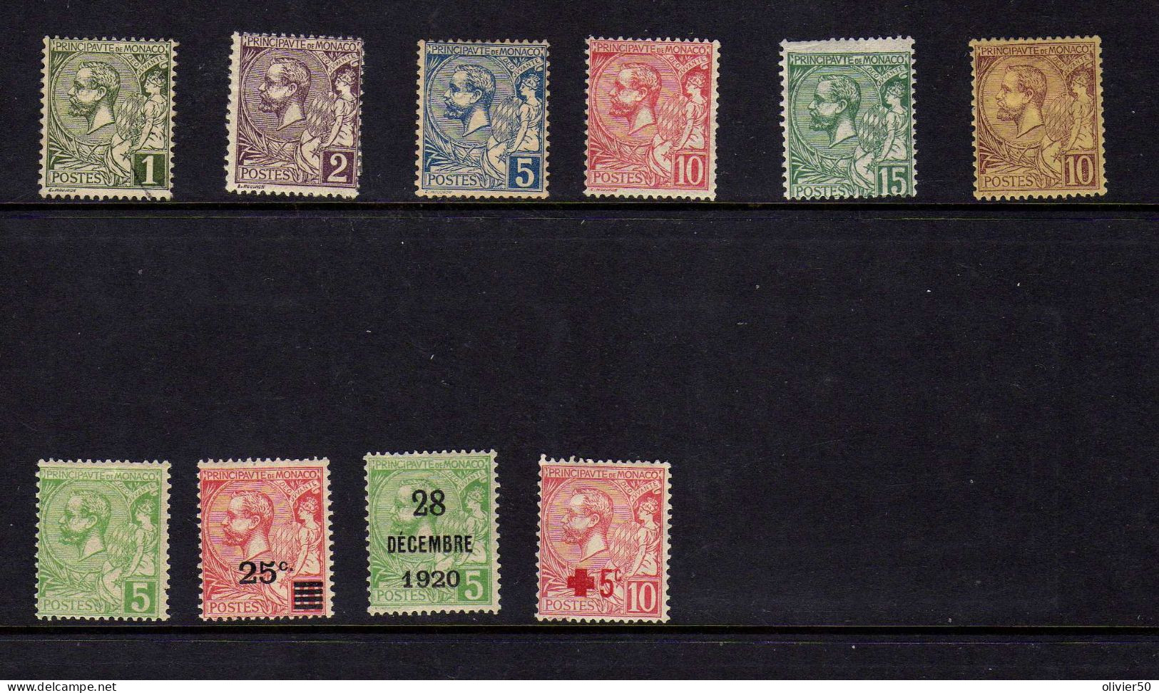 Monaco - (1891-1920)  - Albert Ier - Neufs* - MH - Unused Stamps