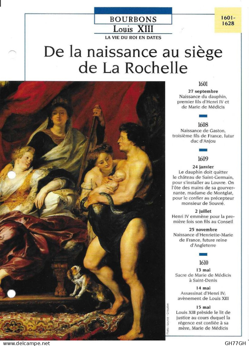 FICHE ATLAS: DE LA NAISSANCE AU SIEGE DE LA ROCHELLE -BOURBONS - History