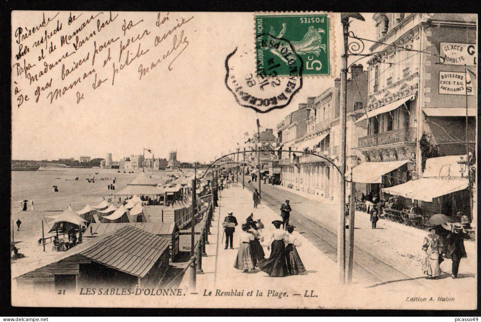 Vendée, Les Sables D'Olonne , Le Remblai Et La Plage - Sables D'Olonne