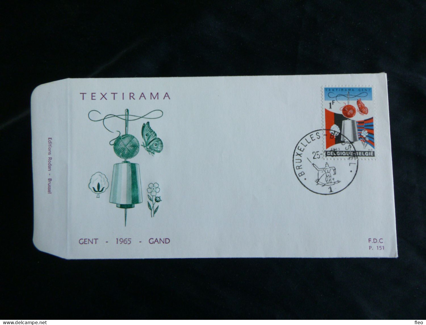 1965 1313  FDC (Brux) : " Textirama  " - 1961-1970